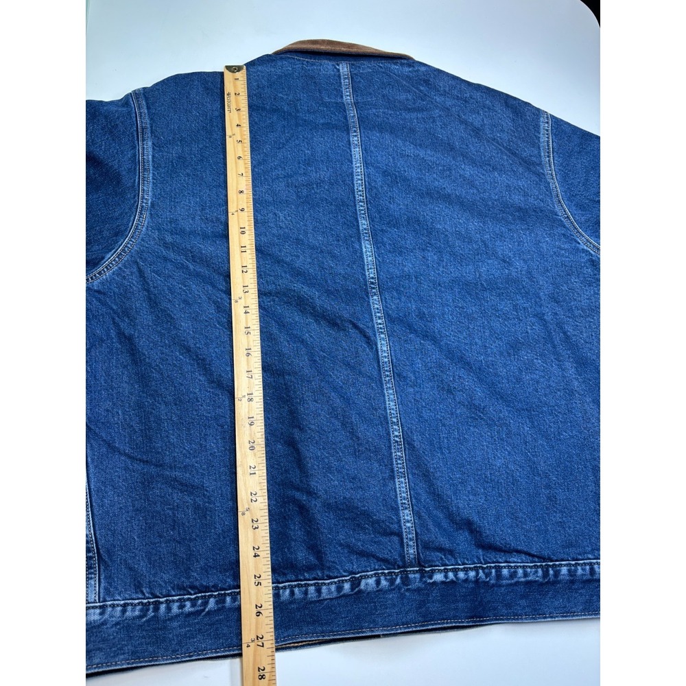 LUCKY BRAND Denim Trucker Jacket Mens XXL Button Up Corduroy Collar - Picture 14 of 15